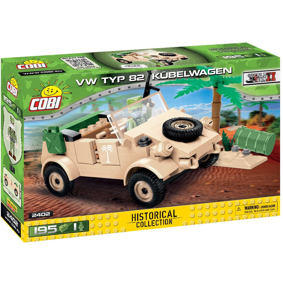 Cobi Historical Collection WWII: 2402 VW TYP 82 Kubelwagen 195 PCS