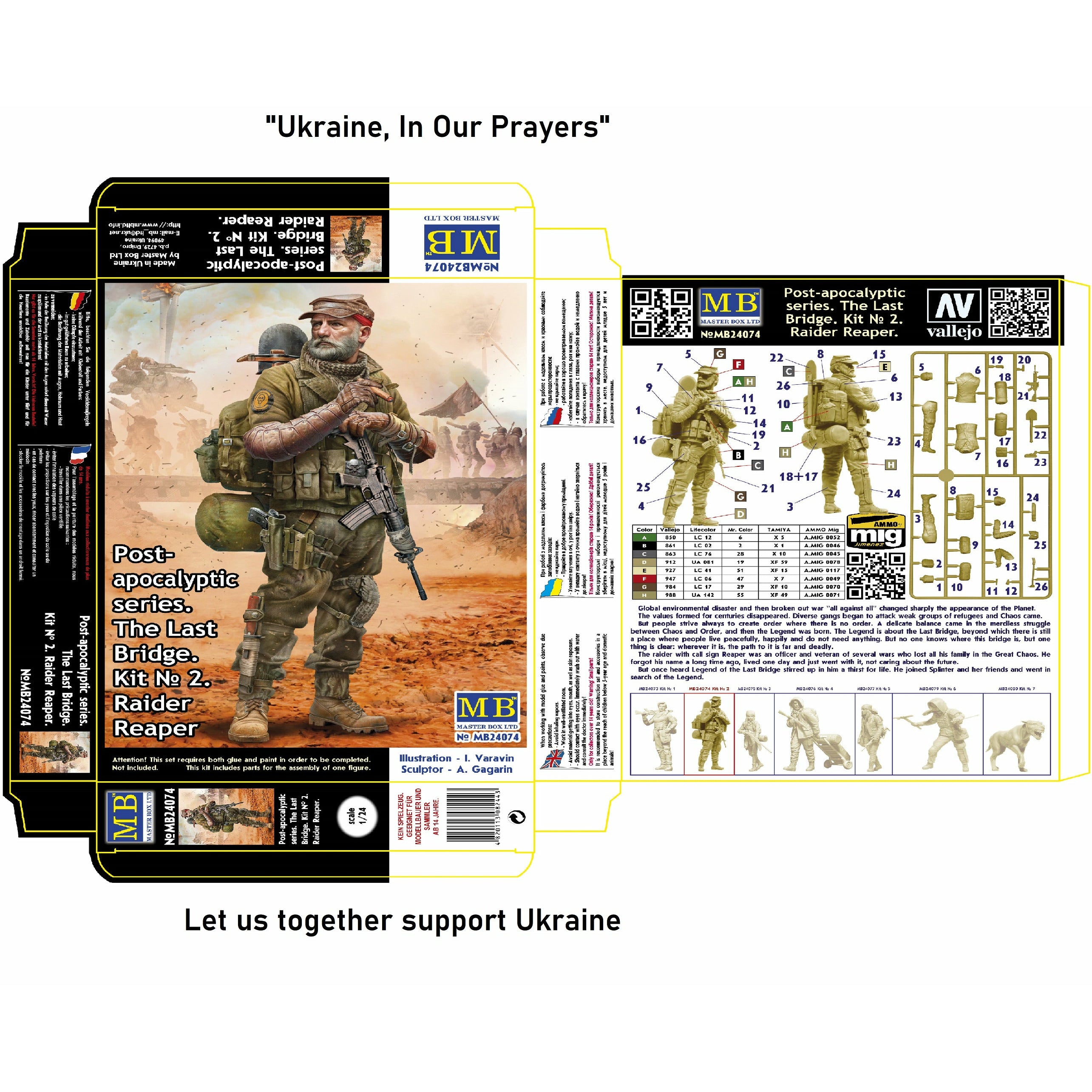 Post-apocalyptic Series The Last Bridge. Kit No 2. Raider Reaper 1/24 #24074 by Master Box