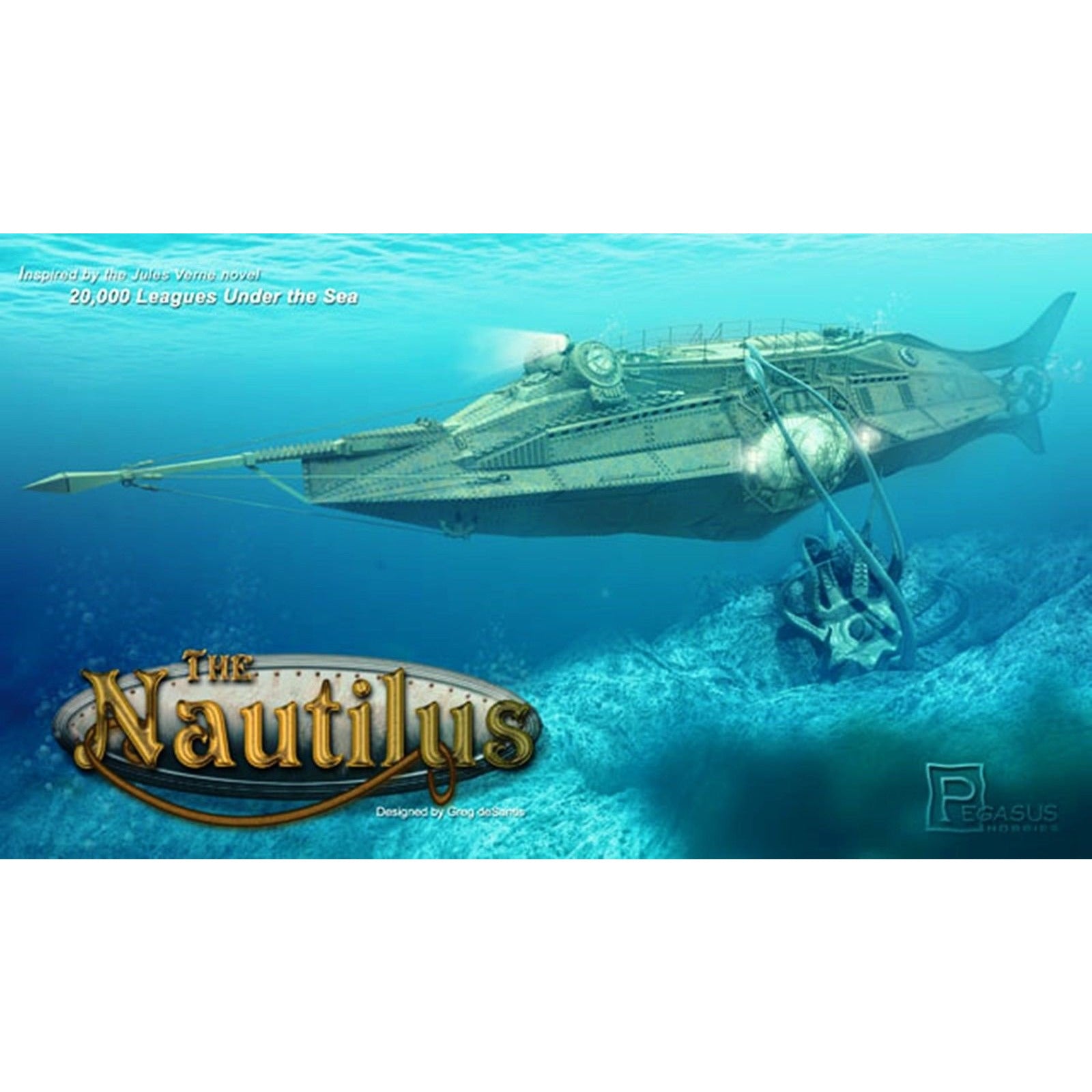 Nautilus Submarine and Giant Squid 1/144 #9120 by Pegasus Hobbies