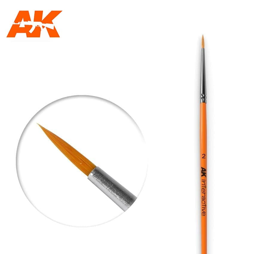 AK Interactive Round Brush 2 (Synthetic) #AK-604
