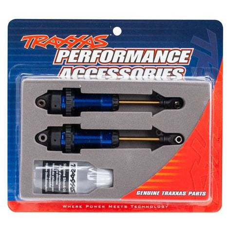 TRA7462 Shocks, GTR XX-Long - Blue Anodized, PTFE-Coated Bodies with TiN Shafts (fully assembled, without springs) (2)