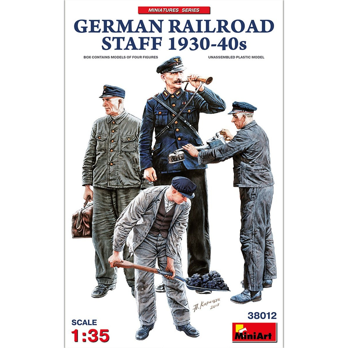 German Railroad Staff 1930s-1940s #38012 1/35 Figure Kit by MiniArt