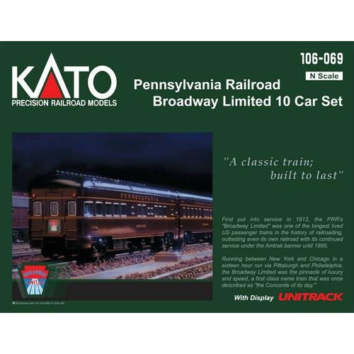 Kato 106069 N Scale Broadway Limited 10 Car Set