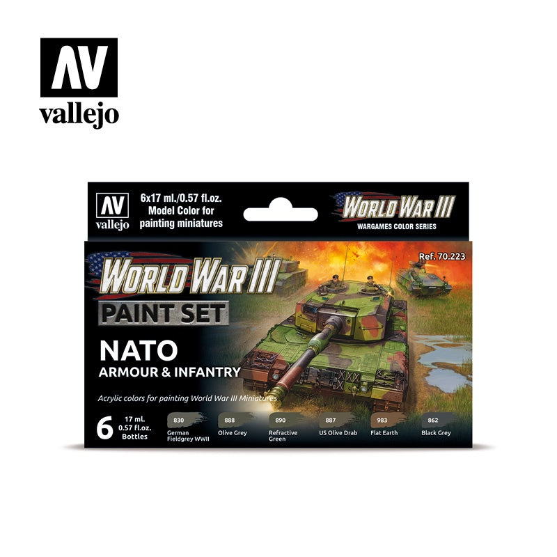 VAL70223 WWIII NATO Armour and Infantry Paint Set
