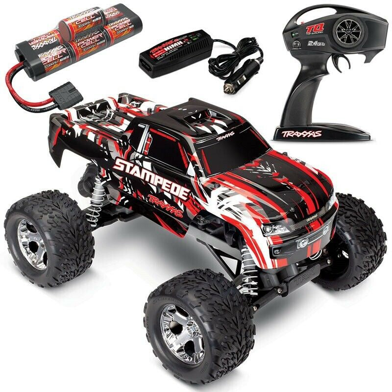 Stampede VXL 1/10 RTR 2WD Monster Truck Red with 3000mAh NiMH battery and 4-amp DC charger