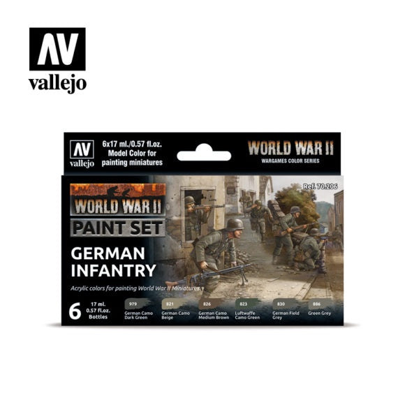 VAL70206 WWII German Infantry Paint Set