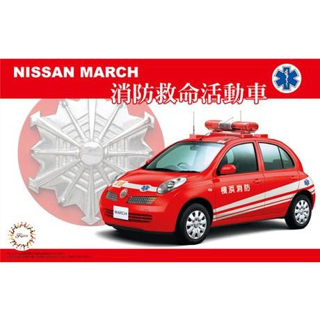 Nissan March Firefighting and Life Saving Vehicle 1/24 by Fujimi