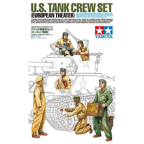 WWII U.S. Tank Crew Set [European Theater] #35347 1/35 Figure Kit by Tamiya