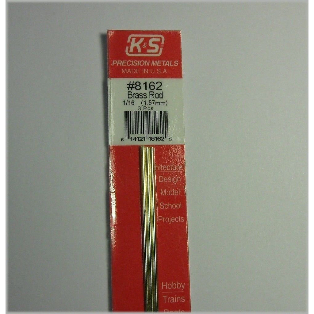 K&S Solid Brass Rod - 1/16" KSE8162