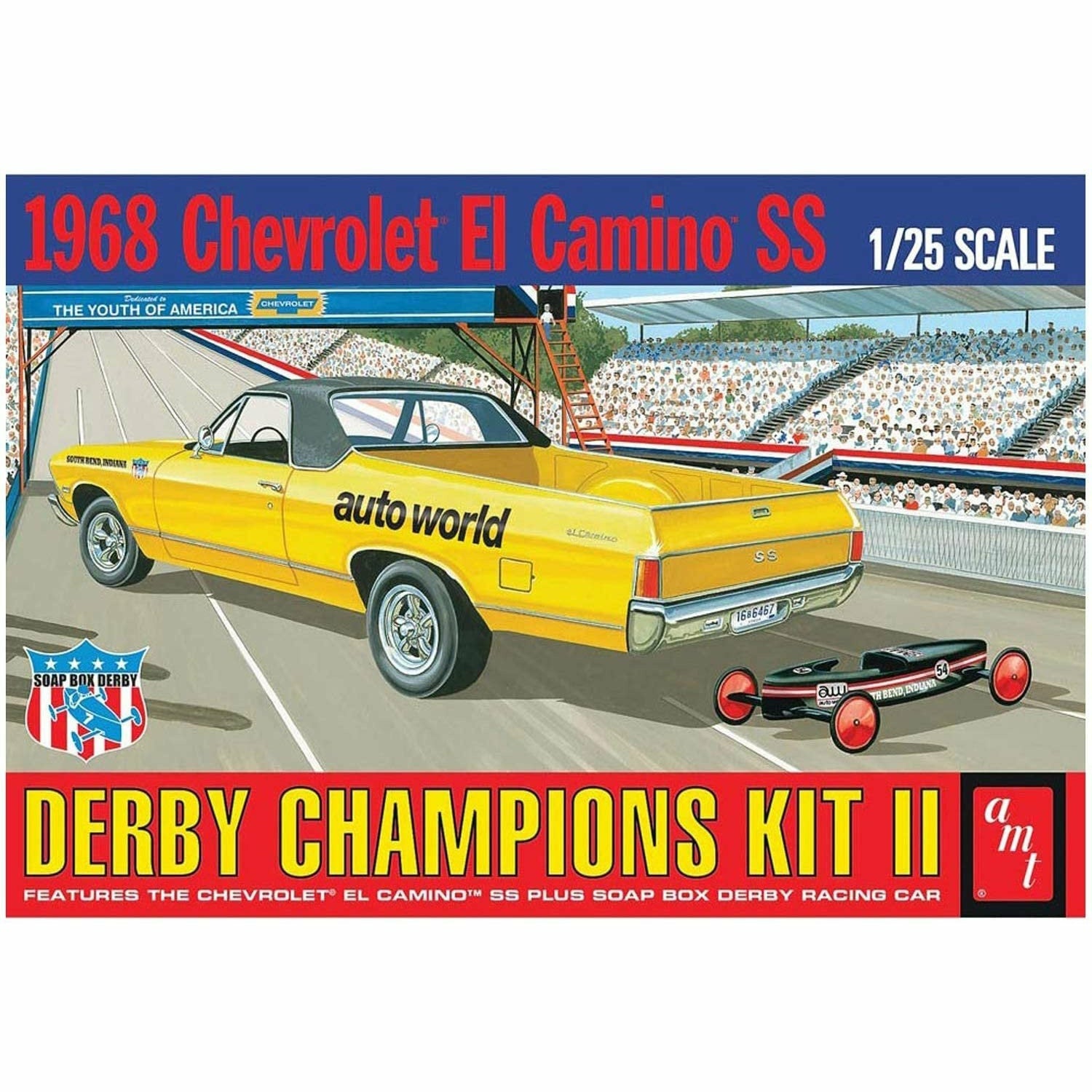 1968 El Camino W/ BCN 1/25 Model Car Kit #1018 by AMT