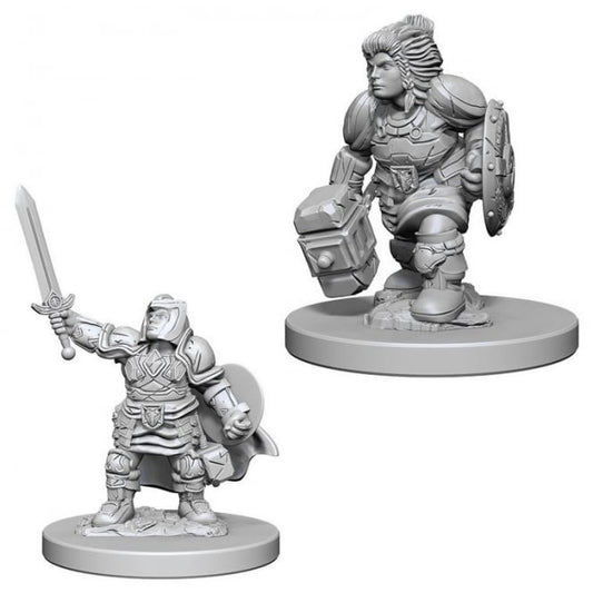 D&D Unpainted Mini - Dwarf Female Paladin 72631