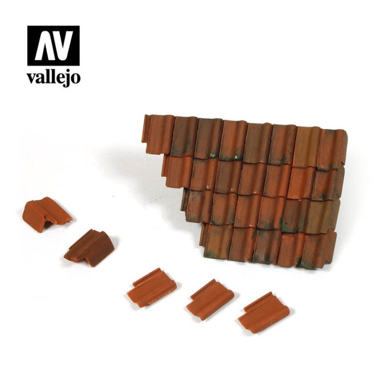Vallejo 1/35 Damaged Roof Section and Tiles SC230