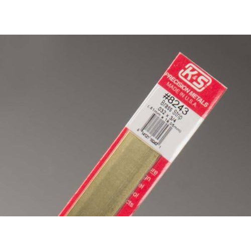 K&S Brass Strip - .032 x 3/4" KSE8243
