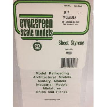 Evergreen #4517 Sidewalk 3/8" (9.5mm) x 0.040" (1.0mm)