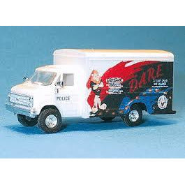 Trident Miniatures HO 1:87 Scale Vehicle 90238 D.A.R.E Albany NY Police Cargo Box Van