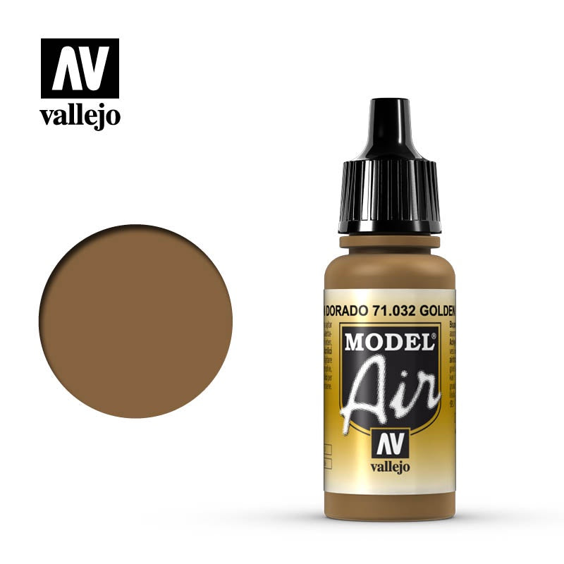 Vallejo Model Air 71.032 Golden Brown 17mL