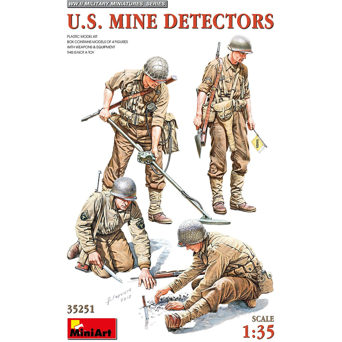 U.S. Mine Detectors #35251 1/35 Figure Kit by MiniArt