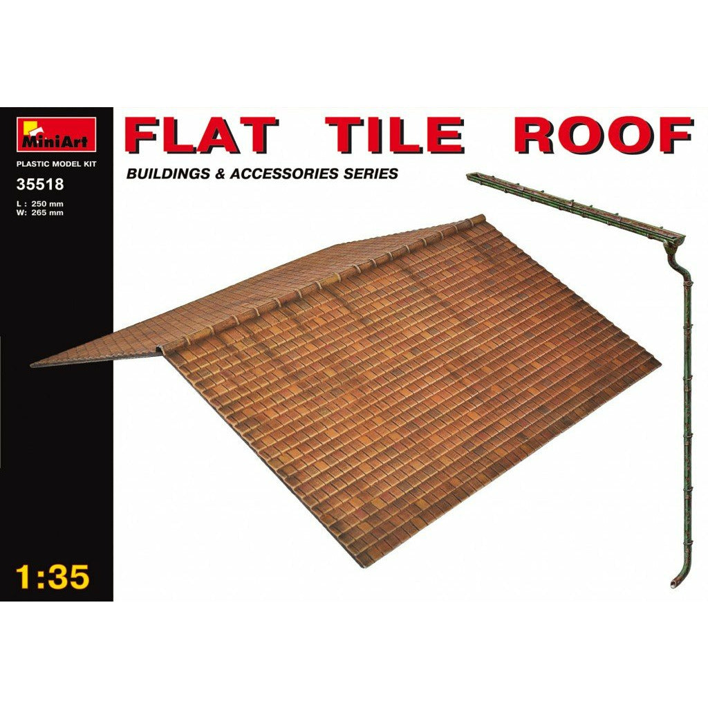 Flat Tile Roof #35518 1/35 Scenery Kit by MiniArt