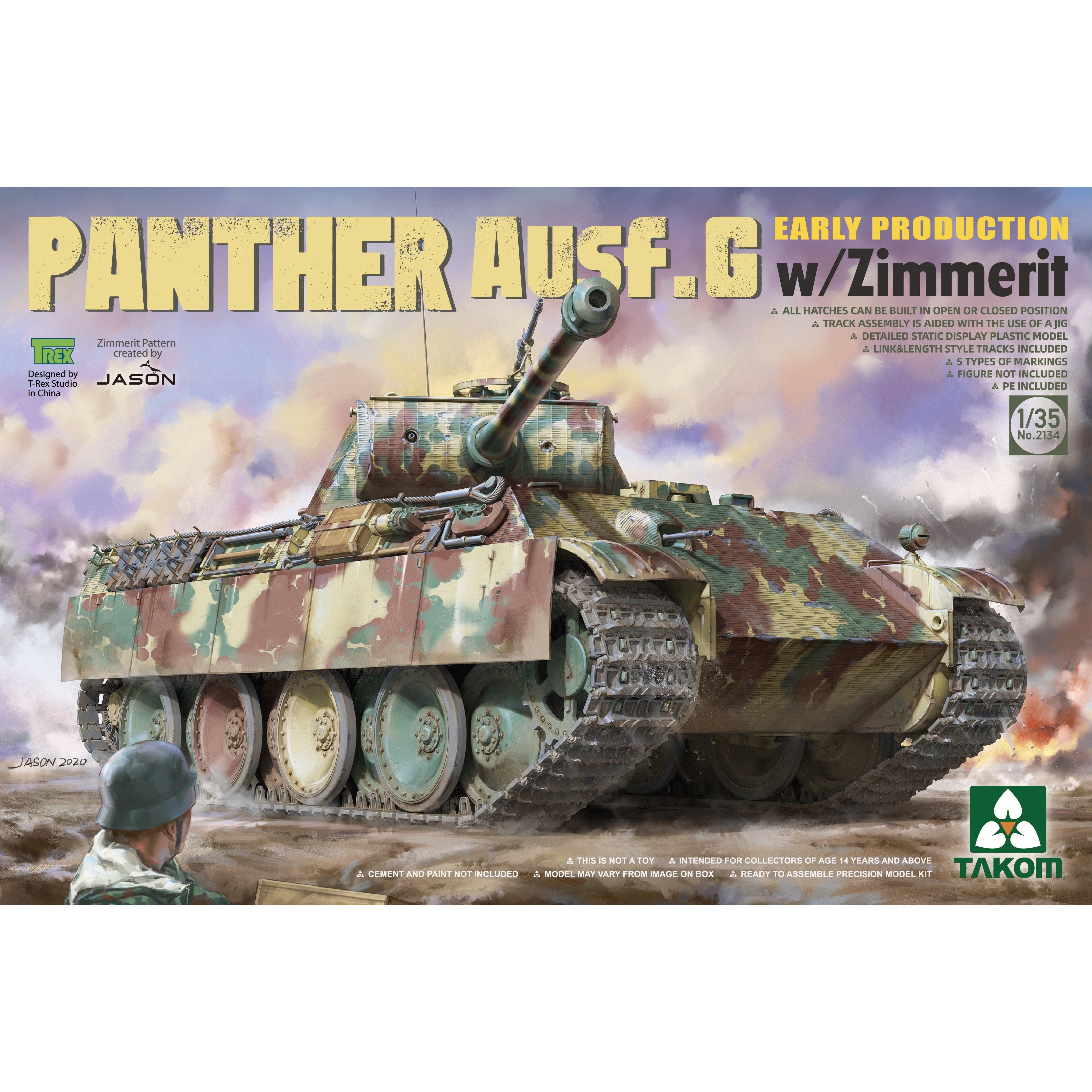 Panther Ausf. G Early Production w/Zimmerit 1/35 by Takom