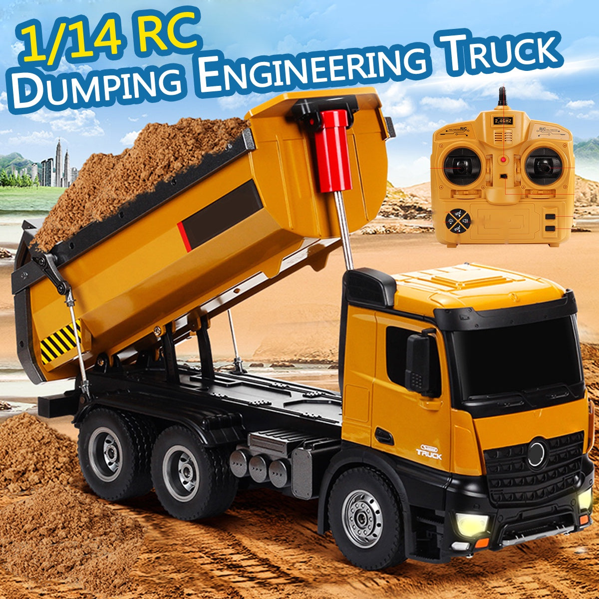 1/14 HuiNa RC Dump Truck 10 Channel 2.4G RTR
