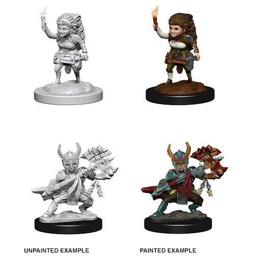 D&D Unpainted Mini - Female Halfling Fighter 73387