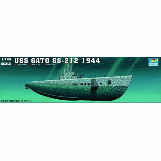 USS Gato SS-212 1944 Sub 1/144 Submarine Model Kit #5906 by Trumpeter