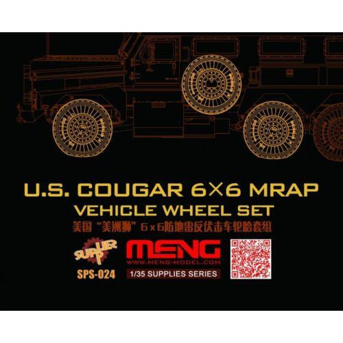US Cougar 6X6 MRAP Wheel Set SPS-024 - 1/35 Supplies Series by Meng