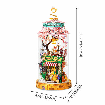 Robotime Magical Cafe Glass Dollhouse - Mysterious World Series