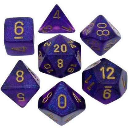 Chessex Borealis 7-Die Set Royal Purple/Gold CHX27467