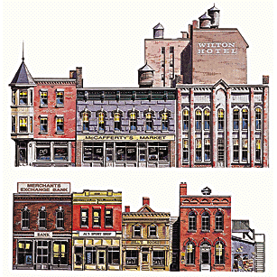 Background Building - Instant Buildings(TM) - Main Street Stores