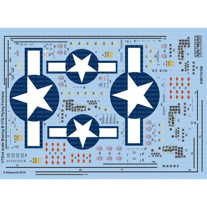 1/72 B-17G Stars and Bars and stencils