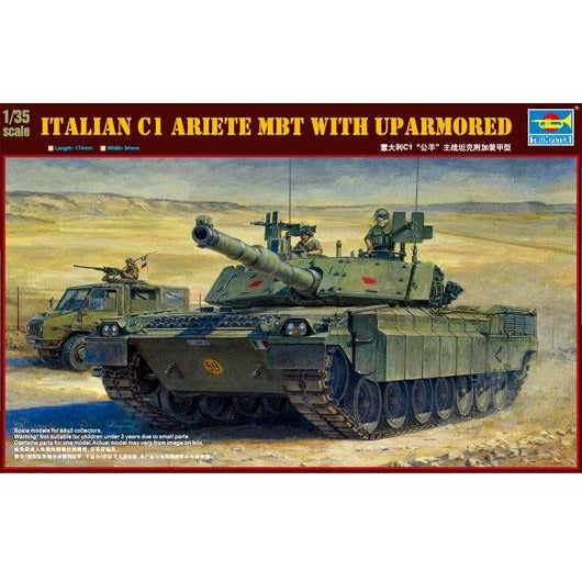 Italian C1 Ariete MBT with uparmored 1/35 by Trumpeter