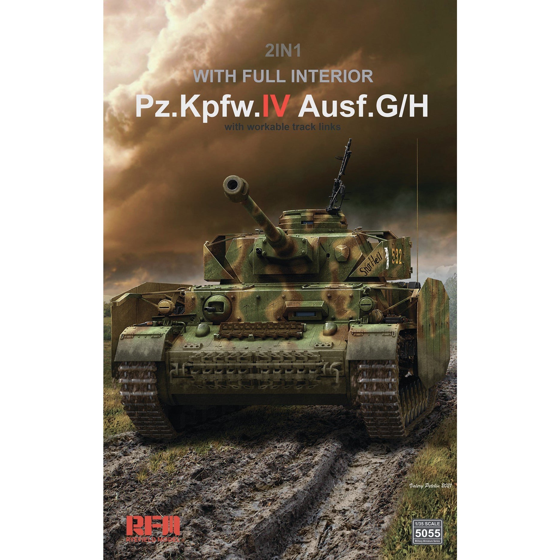 Pz.Kpfw.IV Ausf. G/H w/ Workable Track Links and Full Interior 1/35 by Ryefield Model