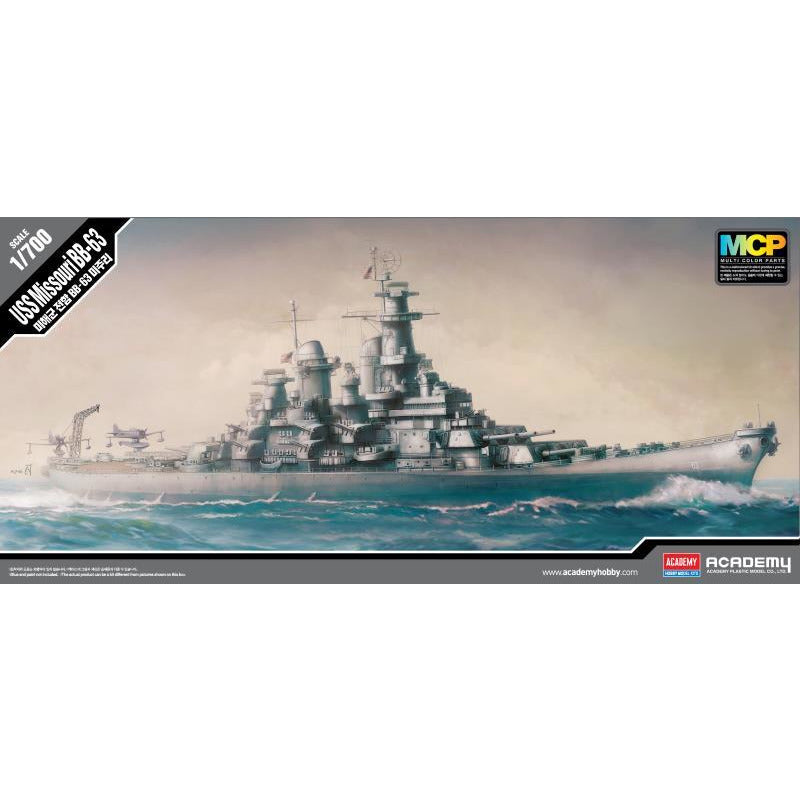 USS Missouri BB-63 Battleship MCP 1/700 Model Ship Kit #14222 by Academy