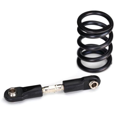 TRA7746X Steering link, steel/ servo saver spring, heavy duty (use with #2085X metal gear servo)