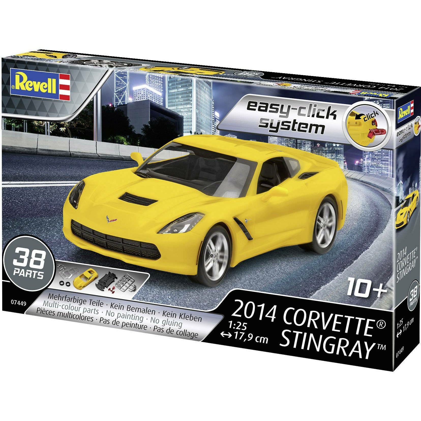 2014 Corvette Stingray 1/25 Snap-Together Model Car Kit #07449 by Revell