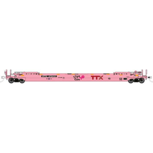 Gunderson 53' Husky-Stack well car - TTX "On Track for a Cure" #475412 [HO]