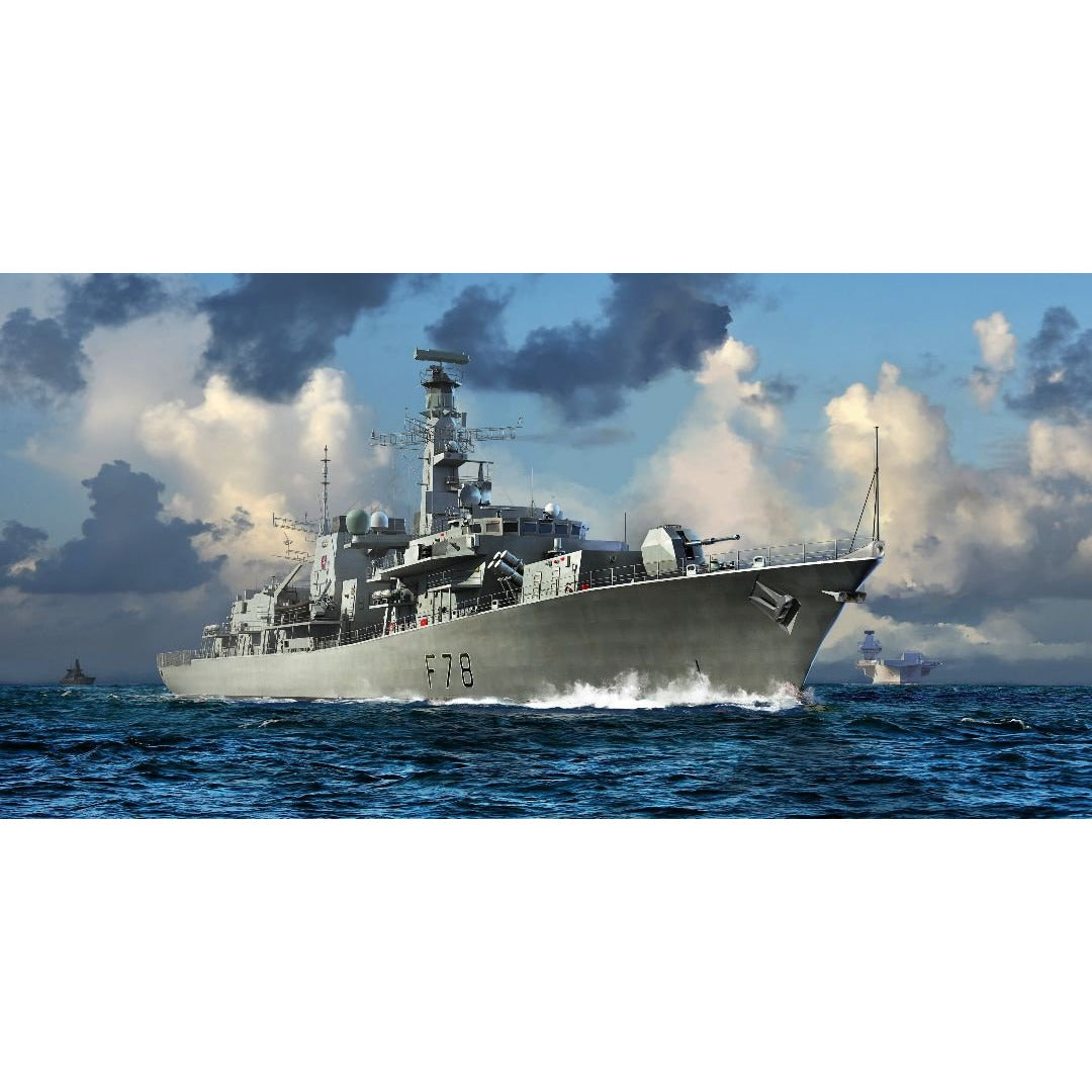 HMS Type 23 Frigate Kent (F78) 1/700 Model Ship Kit #06719 by Trumpeter