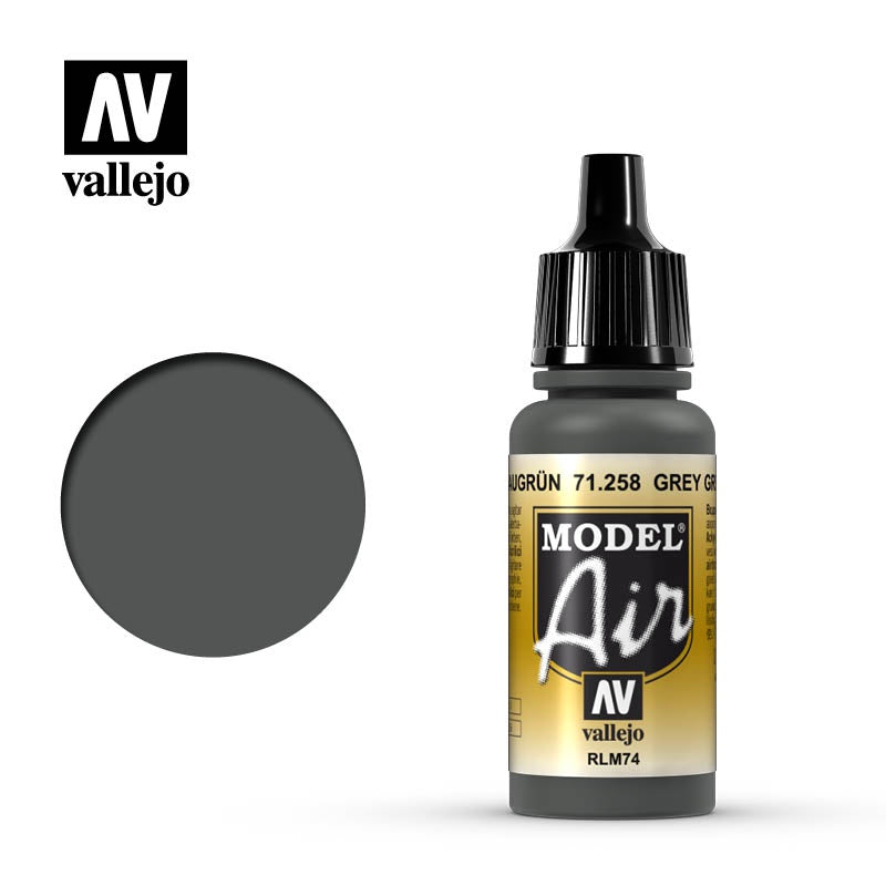 Vallejo Model Air 71.258 Grey Green (RLM 74) 17mL