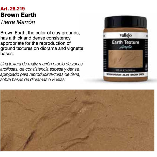 Vallejo Diorama FX VAL26219 Earth Texture Brown (200ml)
