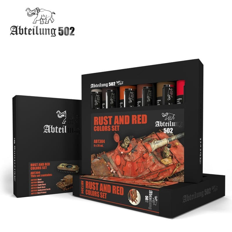 Rust and Red Colors Oil Paint Set by Abteilung502