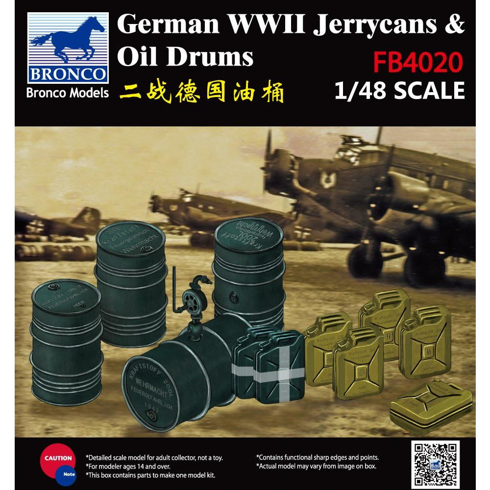 German WWII Jerrycans and Oil Drums 1/48 by Bronco