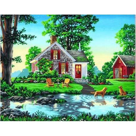 Dimensions Paint by Numbers Summer Cottage (20"x16")
