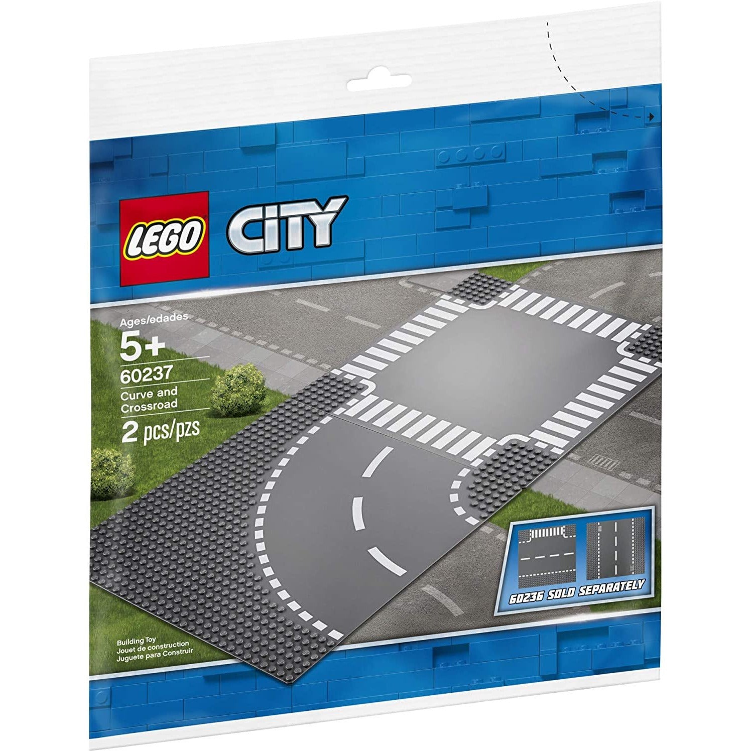 Lego City: Roadplates: Curve and Crossroad 60237