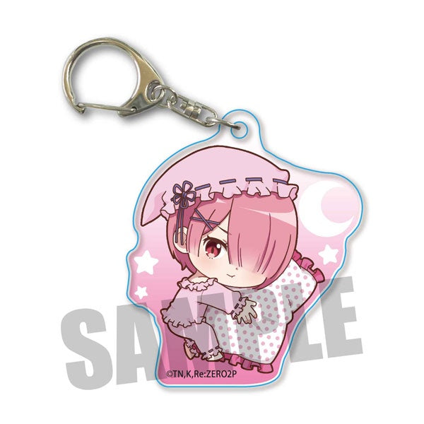 [Online Exclusive] Re:Zero Gyugyutto Acrylic Key Ring Good Night Ver. Ram