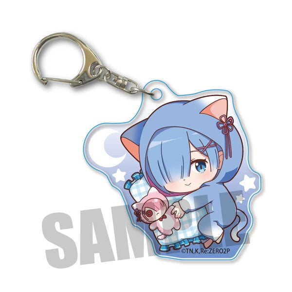 [Online Exclusive] Re:Zero Gyugyutto Acrylic Key Ring Good Night Ver. Rem (Kigurumi)