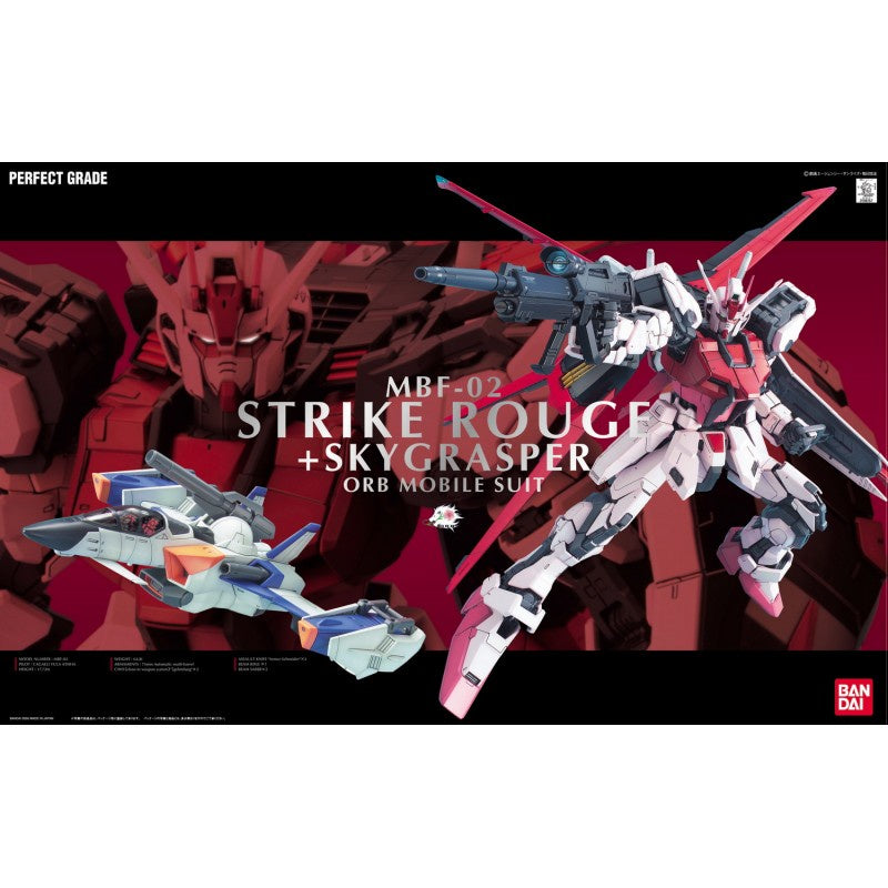 PG 1/60 Build Fighters-02 Strike Rouge Gundam and Skygrasper #0138257 by Bandai