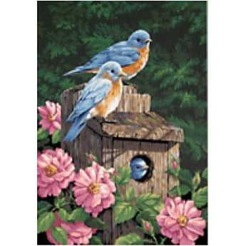 Dimensions Paint by Numbers Garden Bluebirds w/Bird House (14"x20")