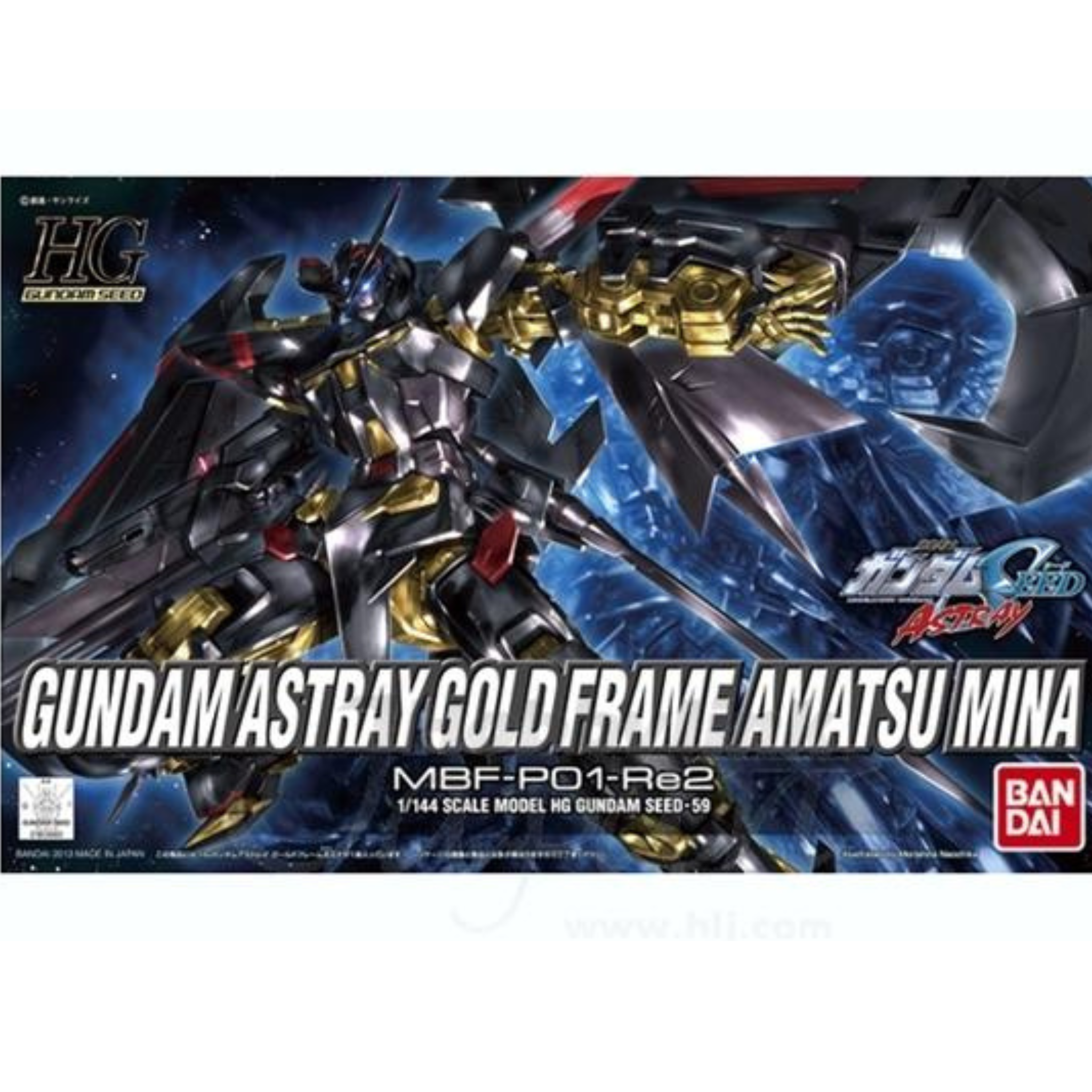 HG 1/144 SEED #59 MBF-P01-Re2 Gundam Astray Gold Frame Amatsu Mina #5057591 by Bandai
