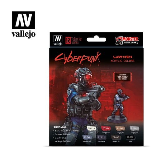 VAL72308 Cyberpunk Red Lawmen "Sgt. Suou" Paint Set